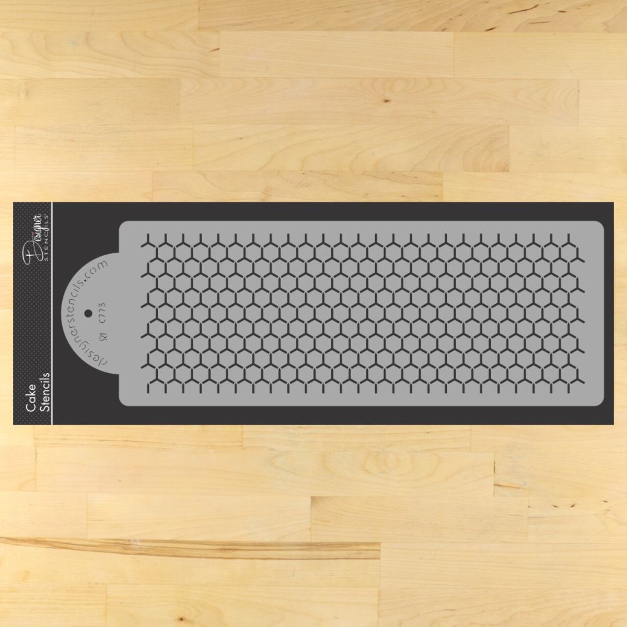 Honeycomb Cake Stencil Side | C773 by Designer Stencils | Cake Decorating Tools |